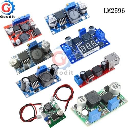 LM2596S LM2596 DC-DC 3.2V-40V to 1.25V-35V 2A Adjustable Step Down Power Supply Buck Converter Module Voltage Regulator Module
