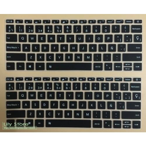 For Xiaomi Air 12 Silicone Keyboard Protector skin 2 pieces Spanish Keyboard cover For Xiaomi Mi Notebook Air 12.5'' Laptop