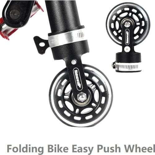 Brompton Folding Bike Easy Push Wheel Da-Hon Bicycle Sliding Wheel Seat Post Assisting Small Wheel Folding Bicycle Portable Part