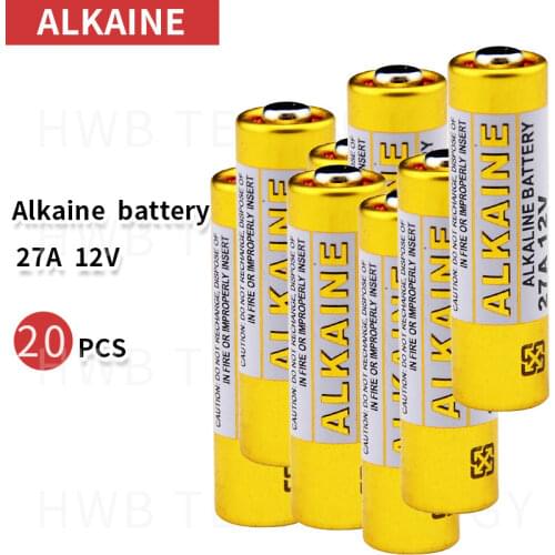 20PCS 27A 12V dry alkaline battery L828 27AE 27MN A27 for doorbell,car alarm,walkman,car remote control etc