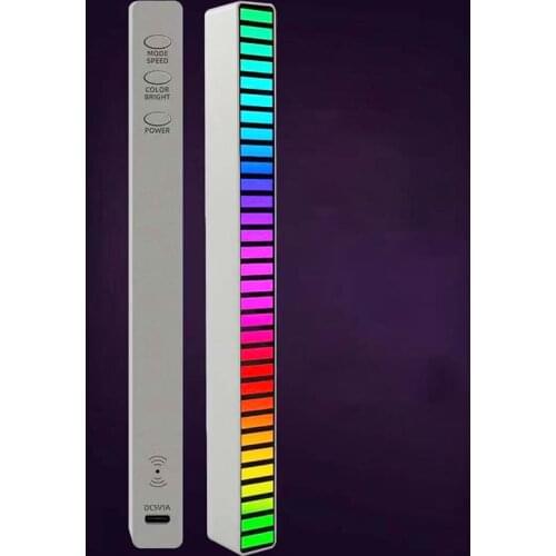 LED Strip Light Sound Control Pickup Rhythm Light Music Atmosphere Light RGB Colorful Tube USB Energy-Saving Lamp Ambient Lights
