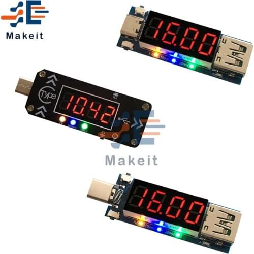 USB Quick Charging Trigger Type-C Male Female DC Digital Display Voltmeter Ammeter Meter PD2.0 PD3.0 USB Decoy Detection Device