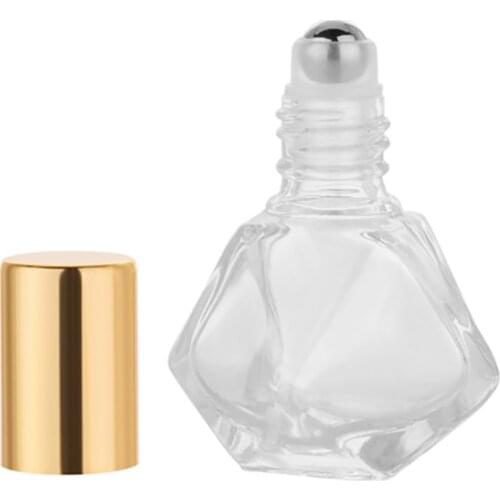 1pcs Glass Roller Bottle Mini Glass Bottles With Stainless Steel Roller Balls For Essential Oils Perfumes Aromatherapy