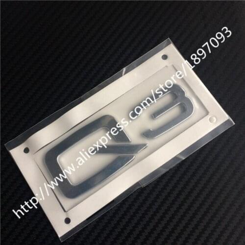 10pcs New Car Styling 3D ABS Chrome Q3 Q5 Q7 Trunk Rear Boot Badge Emblem Sticker FORAUDI A4 S4 A5 S5 A6 C6 A7