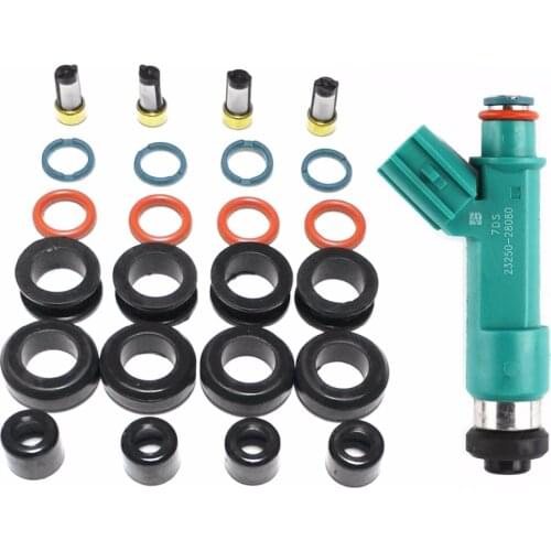 4 kits fuel injector repair kits For 23250-28080 195500-0310 fit forToyota Corolla Camry Rav4 Solara Scion 2.4L(AY-RK112)