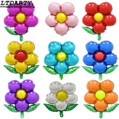 50pcs 55*58cm five leaf flower arch inflatable air Globos flower Shaped Foil balloons Marriage room birthday party Decor