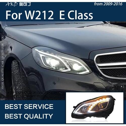 AKD Car Styling For Benz W212 E-class 2010-2015 Headlights LED DRL Running lights Bi-Xenon Beam Fog LED Crystal Matrix Headlight