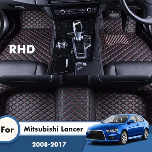 RHD Carpets For Mitsubishi Lancer 2017 2016 2015 2014 2013 2012 2011 2010 2009 2008 Car Floor Mats Auto Accessories Interior