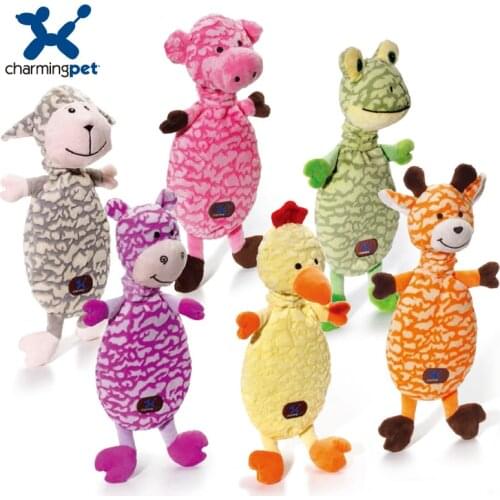 Charmingpet pet dog toys pig Giraffe chicken Frog Hippopotamus sheep pet training Squeak Toys