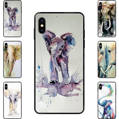 For Samsung Galaxy S5 S6 S7 S8 S9 S10 S10e S20 edge Lite Plus Ultra Cheap Junior Black Soft TPU Cell Phone Case Watercolor