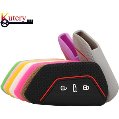 Kutery Silicone Rubber Car Key Cover Case For VW Volkswagen Skoda Golf 8 Mk8 2020 Remote Protecor