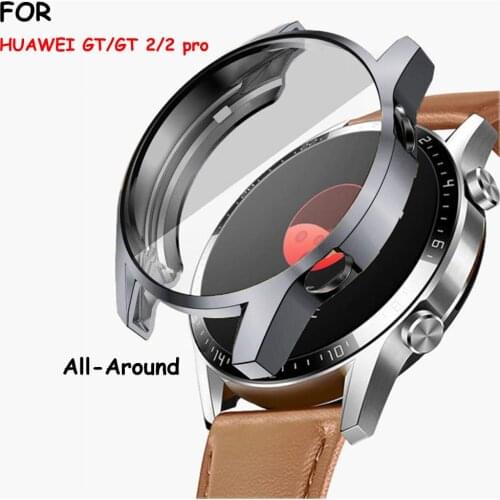 TPU cover Case for HUAWEI watch GT 2 46mm strap band soft Plated All-Around Screen Protector bumper huawei Watch 2 pro/GT2 46 mm
