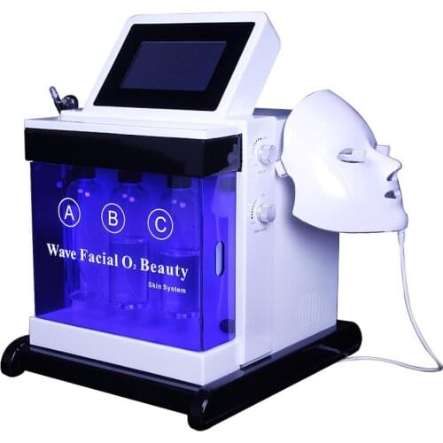 Hydro water dermabrasion facial or PDT LED RF multifunction skin face beauty instrument