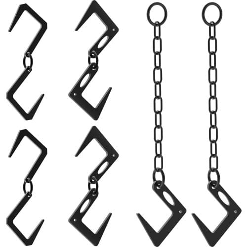 Jeebel Camp 2pcs/set Lantern Hooks Hanger S Hook Carbon Steel Bonfire Hanger Hook Outdoor Camping Multi-Functional