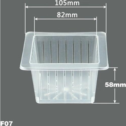 10pcs Vegetable/Flower Growing Basket 82mm Square Hydroponic Basket Home Garden Aquaponics Hydroponics Mesh Pot