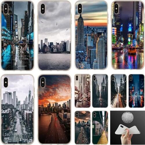 Soft Silicone Case For iPhone 12 11 Pro 7 8 6 6s Plus XR XS Max Cover Mini 5 5S SE 2020 Funda Etui New York City