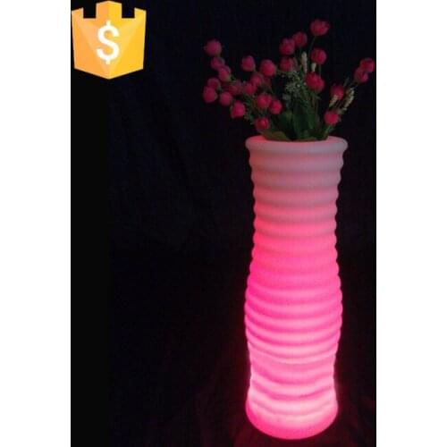 Outdoor Rechargeable led plant pot light/ illuminated planters/ led decor flower pot for party SK-LF11C Free shipping 2pcs/Lot