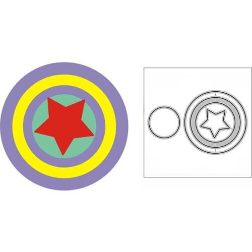 New Star Circle Sign Craft Embossing Mold 2021 Metal Cutting Dies for DIY Decorative Scrapbooking Album Card Making No Stamps