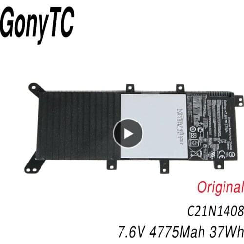 GONYTC C21N1408 Original Laptop Battery For ASUS VivoBook 4000 MX555 V555L V555LB V555U Series 7.6V 37WH
