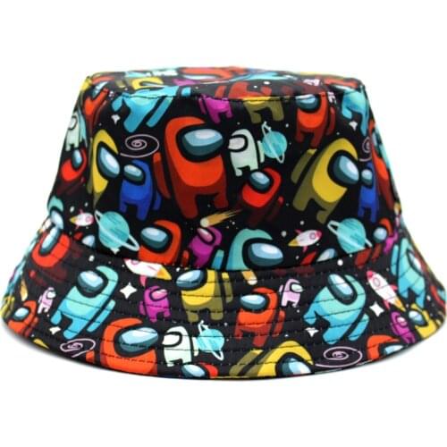 Cartoon AS Game Printed Bucket hat Adult Leisure Hip hop Cotton Fisherman Hat Caps Panama Reverisble Basin