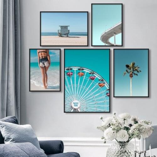 Landscape Canvas Poster Nordic Style Sky Ocean Beach Wall Art Print Painting Picture For Living Room Scandinavian Home Decor