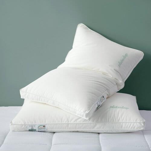Pillow 60s Cotton Embroidered Cervical Pillow Non Fluorescent Maternal And Child Pillow core 48X74 Pillows For Sleeping
