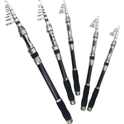 Portable 2.1m-3.6m sea Spinning Rod carbon fishing fish pole telescopic Travel fishing rod Telescopic Rock carp Fishing Rod