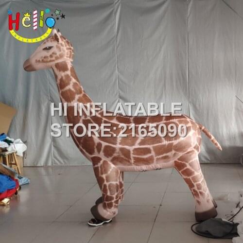 2 m high party advertising cute giraffe animal mascot costume