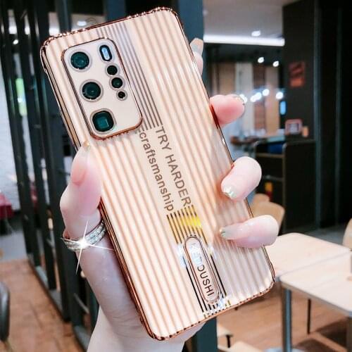 Luxury Cute Plating Trunk Silicone Phone Case For Huawei P40 P30 P20 Mate 30 20 Pro Honor 30 Ultra-thin Camera Protection Cover