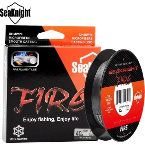 SeaKnight FIRE 150M 300M Fire Line Ultra-Casting Strong Fishing Line Monofilament PE Saltwater Fishing Tackle 6 8 10 15 30 40LB