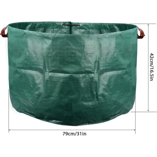 Garden Leaf Storage Bag Outdoor Lawn Yard Waste Tarp Container RecyclableHeavyDuty Gardening Tote Trash Pouch