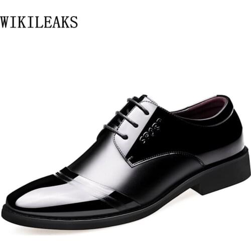 Patent Leather Men Dress Shoes Leather Formal Shoes Men Wedding Dress Oxford Shoes for Men Office 2021 Business Suit Chaussures