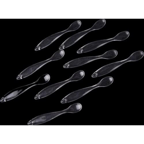 10Pcs/lot Transparent Plastic Cosmetic Spatula DIY Masks Cream Face Beauty Makeup Tool Mask Spoon Facial Mask Stick