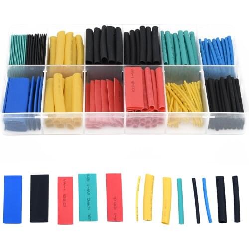280pcs/Set Cable Heat Shrink Tubing Sleeve Wire Wrap Tube 2:1 Assortment Kit With Plastic Storage Box 1/2/3/4/5/6/8/10mm