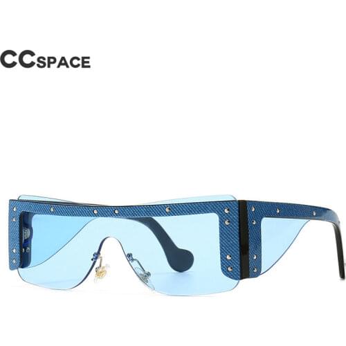 46524 One Lens Frameless Goggle Sunglasses Men Women Fashion Shades UV400 Vintage Glasses