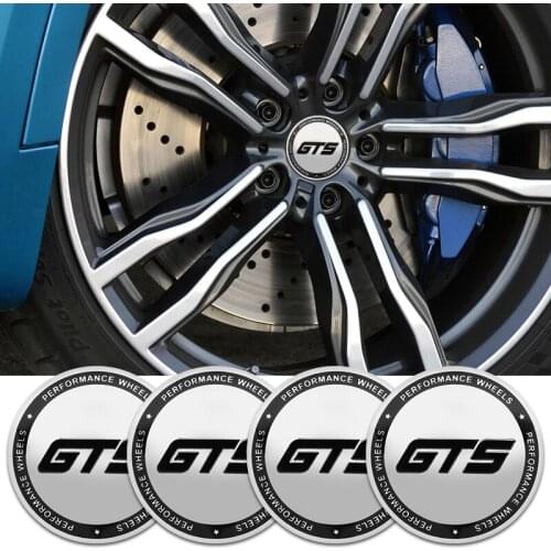 56mm GTS Logo Car Tire Wheel Center Hubcaps Sticker Emblem Badge Cover for Chrysler Porsche Cayenne Auto Styling Accessories