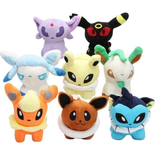 8 Styles Plush Toys Stuffed Dolls Umbreon Eevee Espeon Jolteon Vaporeon Flareon Glaceon Leafeon Animals Soft Stuffed Dolls Toy