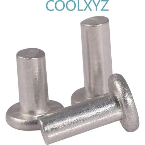 Flat head aluminum rivet iron rivet hand driven flat head rivet galvanized nail M4 M5 * 6 / 8 / 10 / 12 35pcs