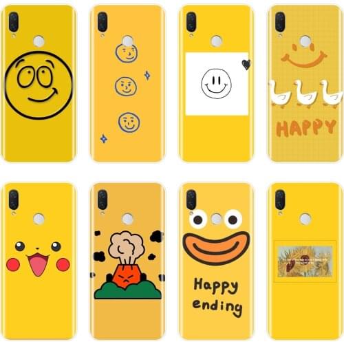 For Huawei Nova 2i 3 3I 3E 2 Lite Plus 4 4E 5 Case Silicone Yellow Cartoon Cute Soft Back Cover For Huawei Nova Smart Lite 2017