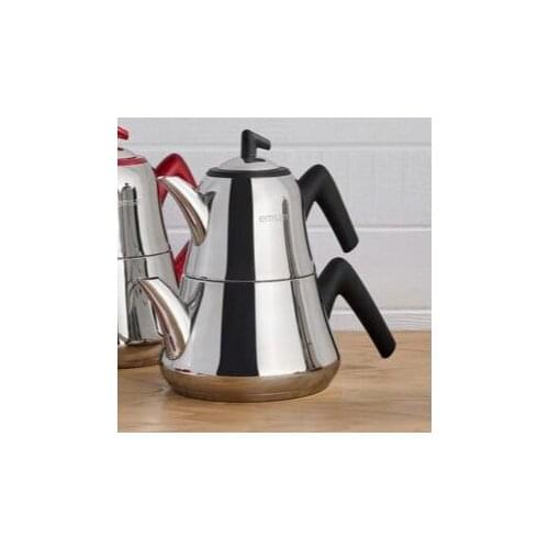 Emsan stainless steel stylish colorful handle multi color tea pot set