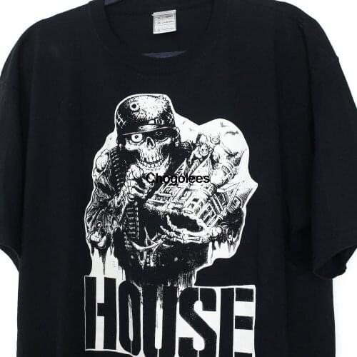 Rare HOUSE Horror Movie T Shirt Promo XL Jigsaw Texas Chainsaw Massacre Murder Hostel gothic goth punk hellraiser