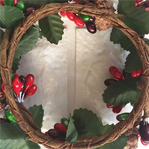 Simulation Decoration Christmas Wreath True And False Pine Cones Creative Home Candle Ring Ornaments Decorative Wreath