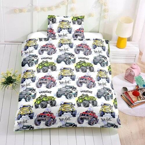 Tractor Various Cars Bedding Set 3D Print Football Shark Owl for boys Duvet Cover Set New Products Single Double Size Kids Gifts