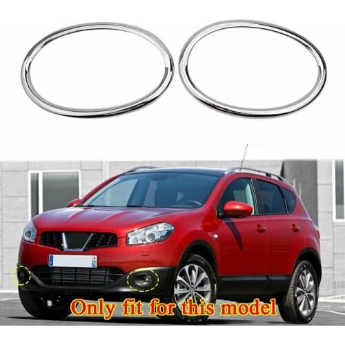 2pcs ABS Car Front Bumper Fog Light Lamp Cover Frame Trim Molding For Nissan Qashqai 2010-2013