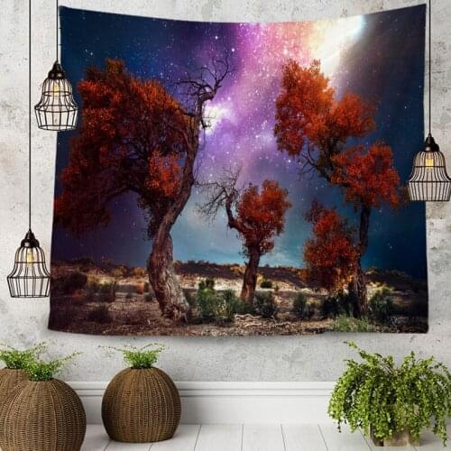 Carpet Tapestry Blanket Throw Wall-Hanging Colorful Tree Pattern Home-Deco