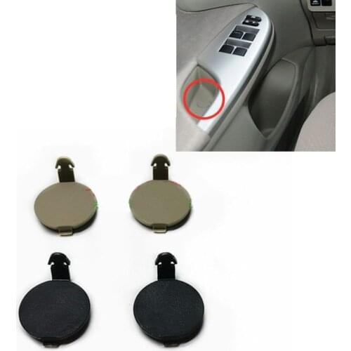 Door Inner Armrest Handle Screw Cover BEIGE BLACK Small Round Decorative Cap for Toyota Corolla 2007-2013