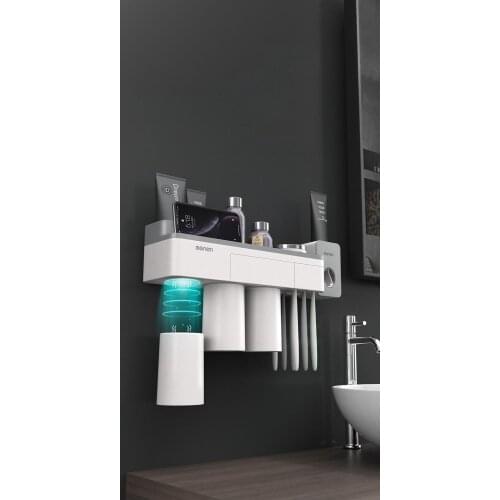 Furniture bathroom articles mouthwash cup set toothbrush cup shelf shelf couple shelf automatic toothpaste squeezing artifact