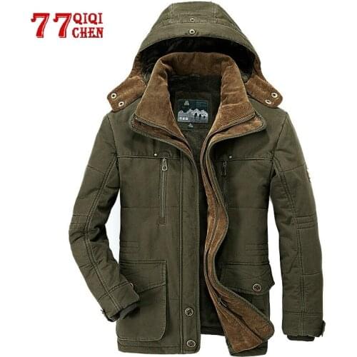 Winter Parkas men Cotton Warm Thick Hooded Jacket Man Plus SIze 5XL 6XL 7XL Casual Multi-Pocket Parkas Hombre Invierno Coat Male