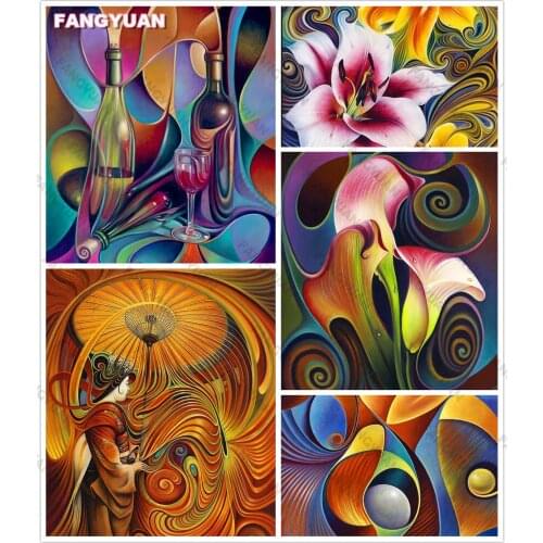 5D Diy Diamond Accessories Painting Abstract Floral Portrait Full Drill Diamond Embroidery Mosaic Cross Stitch Kit Home Decor
