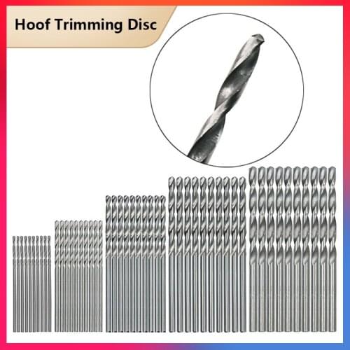 50Pcs HSS High Speed Steel Drill Bit Set Tools Kit Iron Wood Plastic Drilling Holes DIY Home General Building Tool Accessories